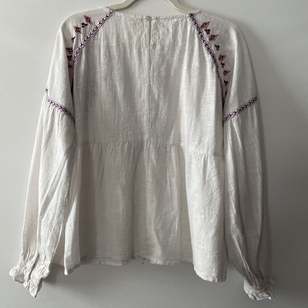 Rebellion White Embroidered Top Size L - Picture 9 of 10